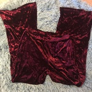 Velvet bell bottoms